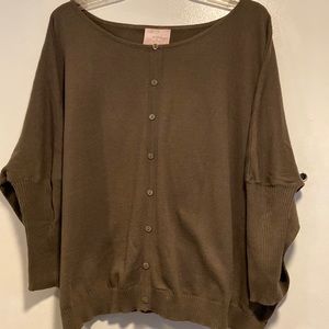 Romeo and Juliet sweater - couture - dark olive/ grayish color. .